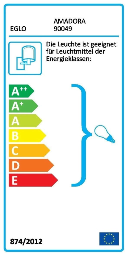 APPLIQUE AMADORA 60 WATT E27 NICKEL - EGLO 90049