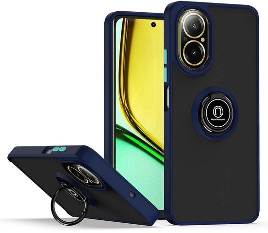Ottimizzazione Hoes Solido - Protezione da Urto - Copertura per Telefono Realme C67 4G - Materiale TPU/PC Bicamera - Supporto per Cinturino/Kickstand - Antiscivolo - Precise Forature - Copertura per Telefono