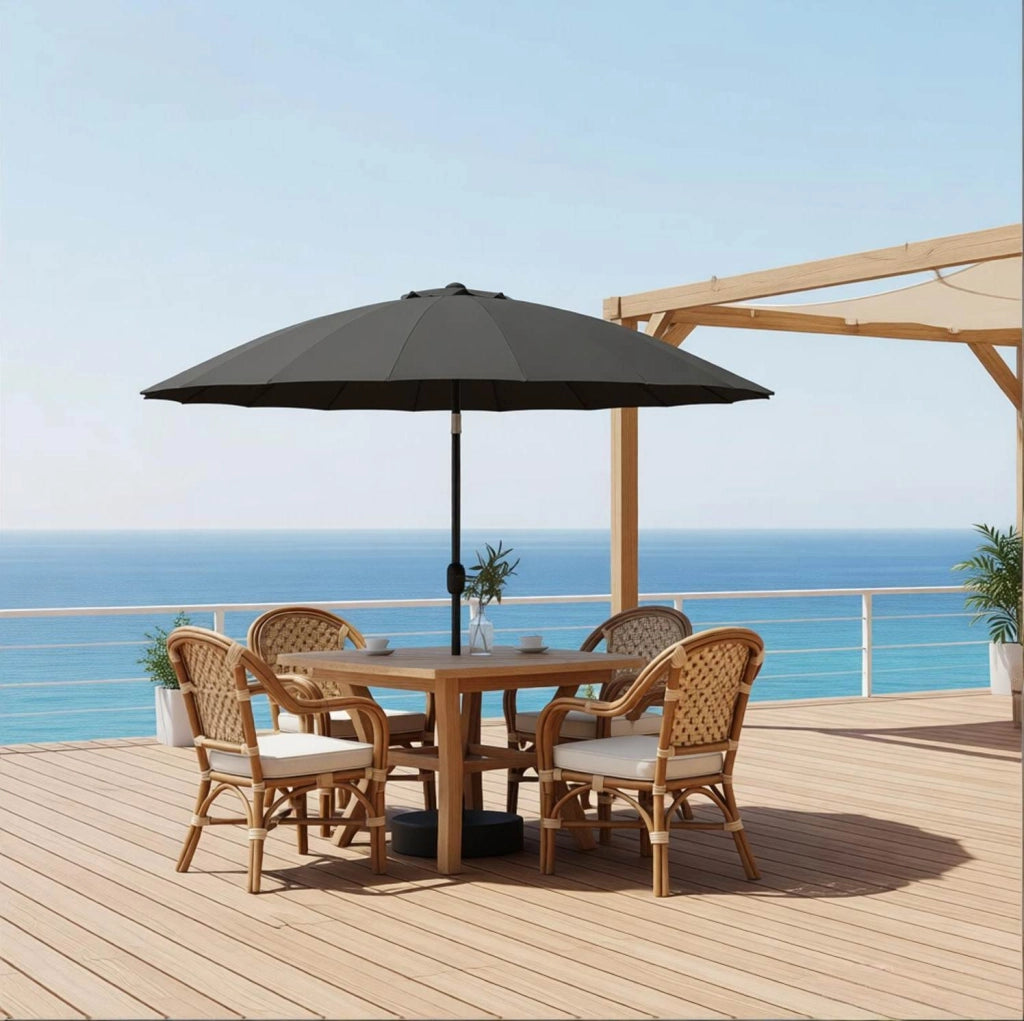 Ombrellone da giardino inclinabile Ø273 cm grigio scuro