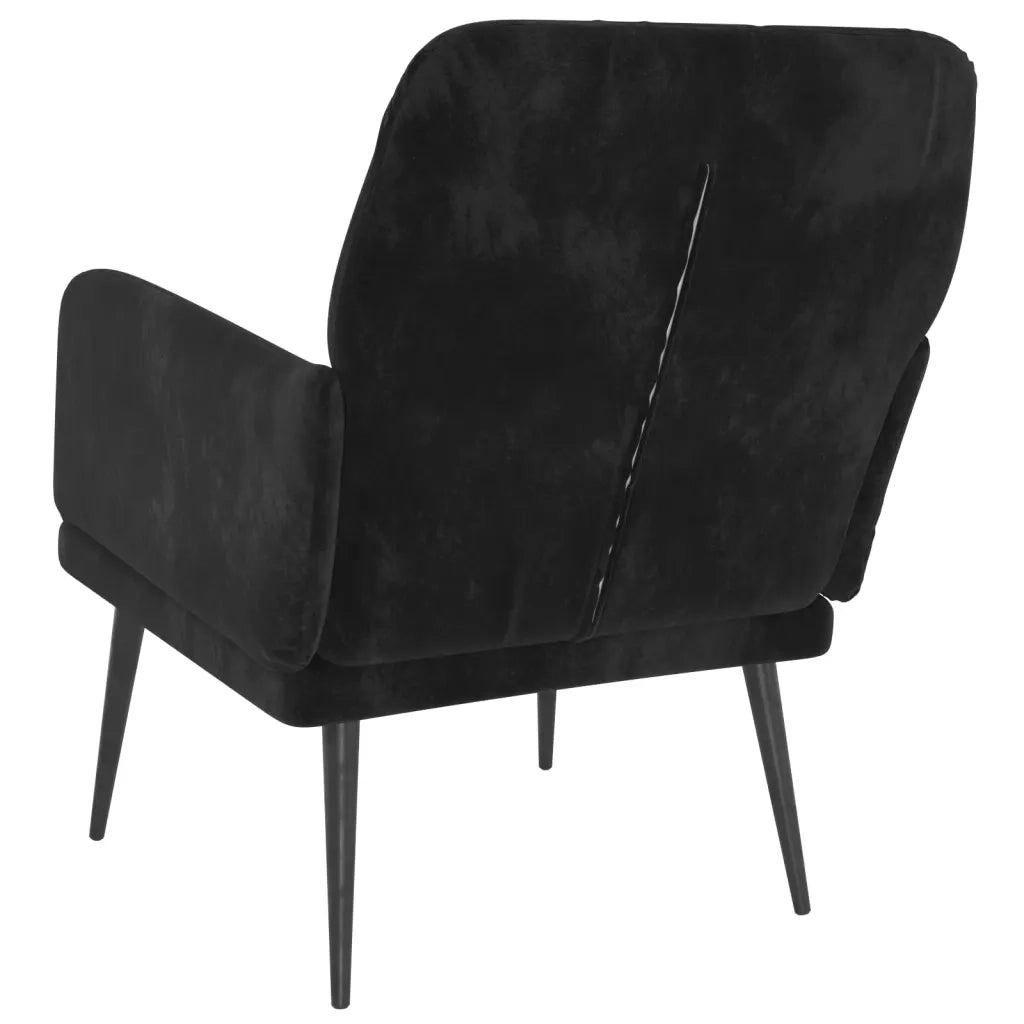 Poltrona | Sedia Relax Nera 62x79x79 cm Velluto