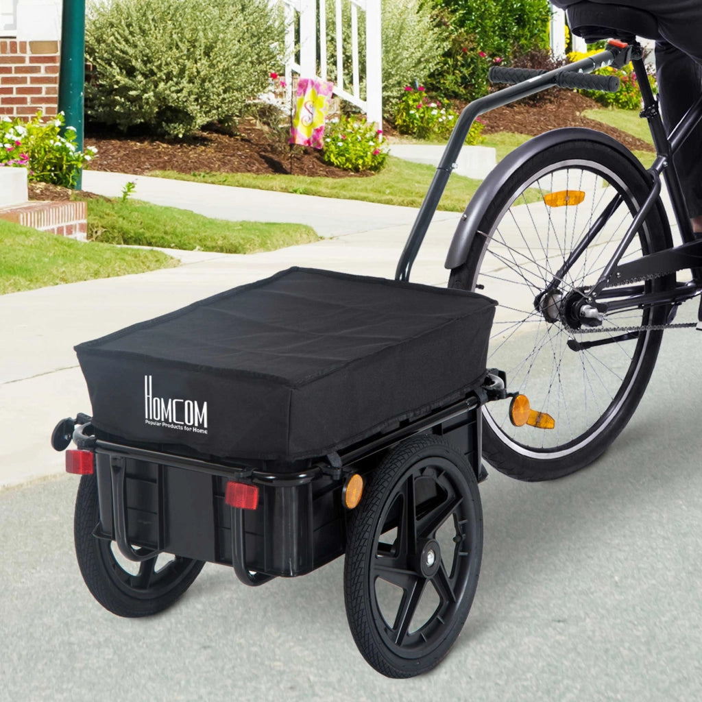 EasyComfort Rimorchio per Bicicletta Porta Oggetti in Acciaio 144×59×80cm