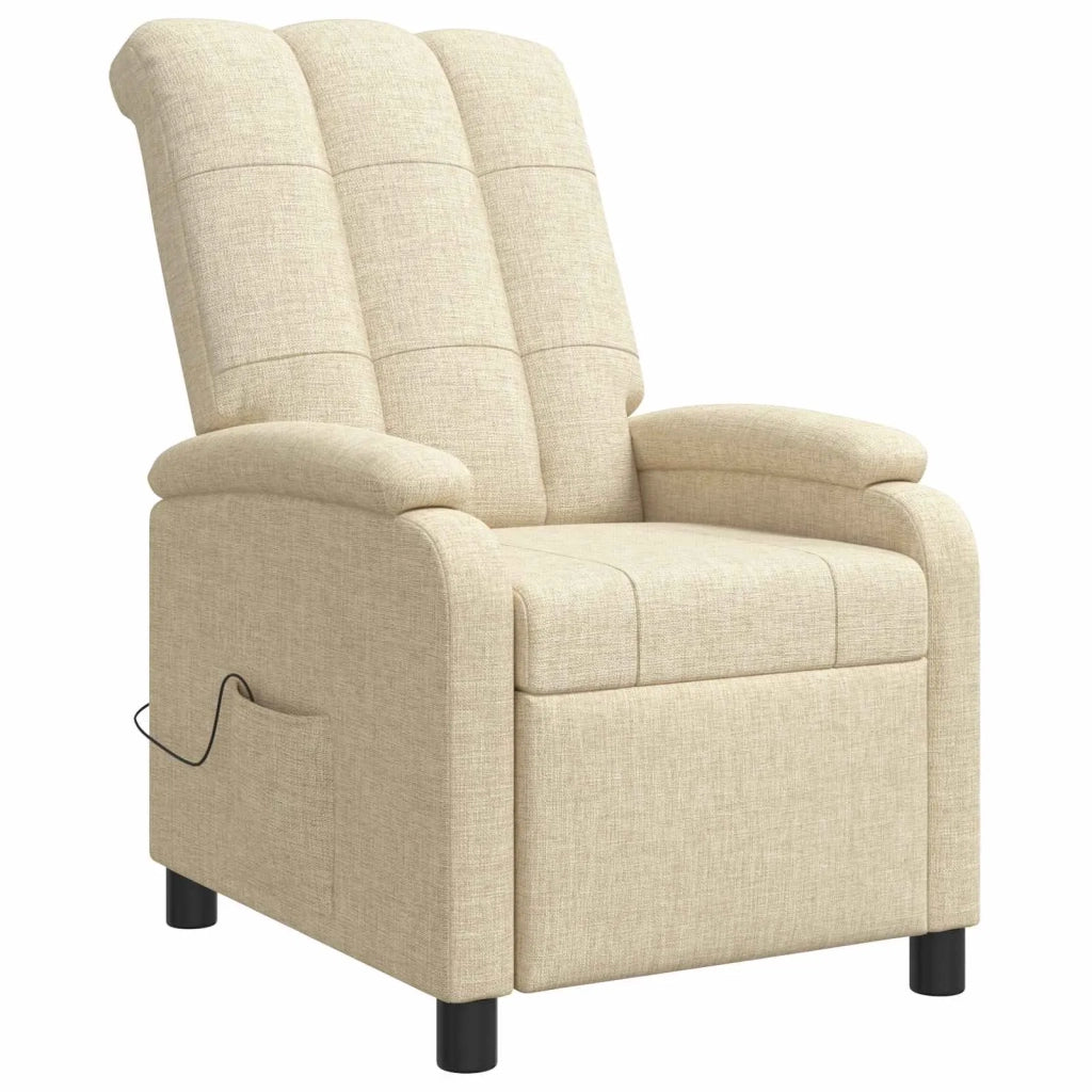 Poltrona Massaggiante Crema Tessuto 42034976