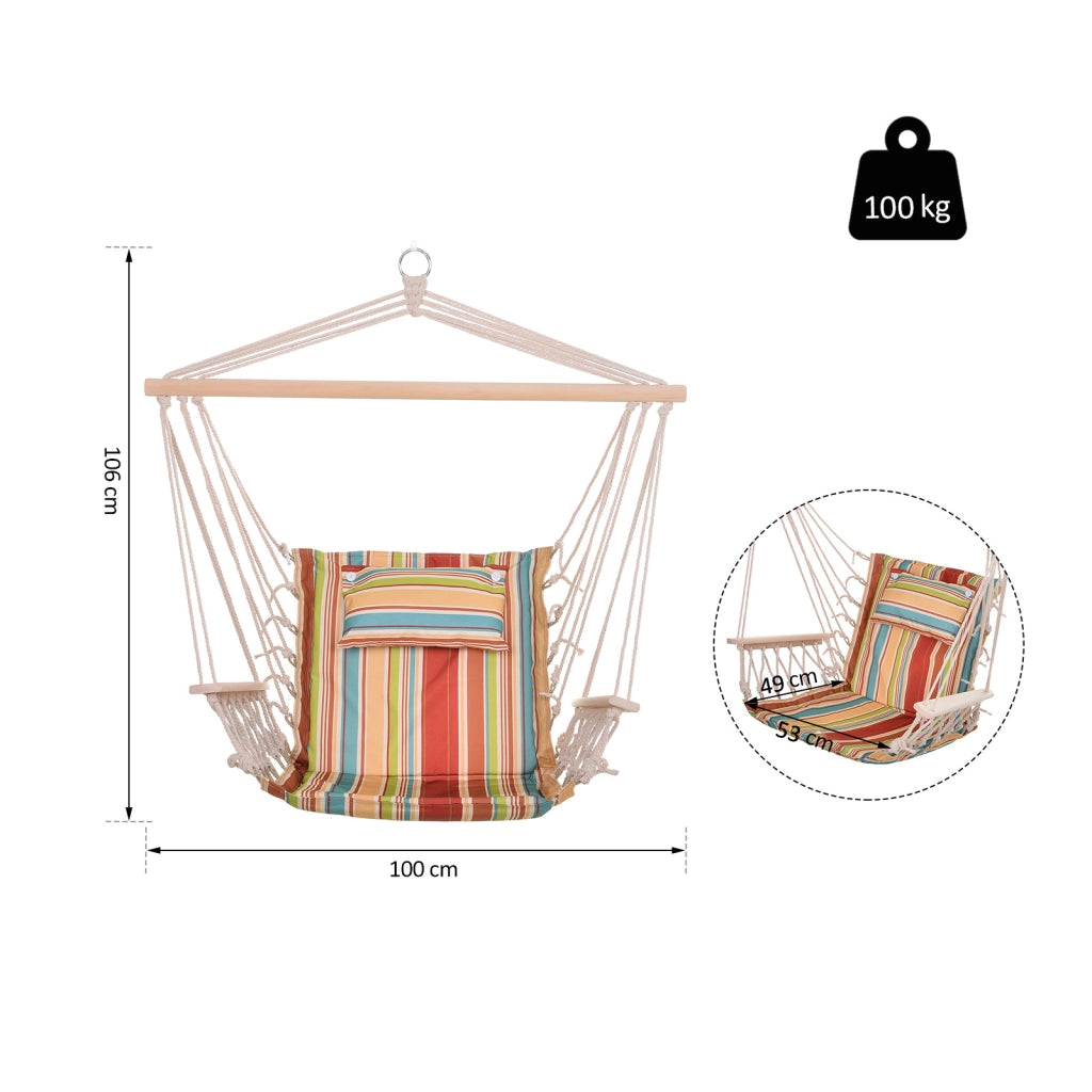 Poltrona dondolo sospesa ¨C Minimal ¨C Grigio, tessuto, con cuscini, 100kg