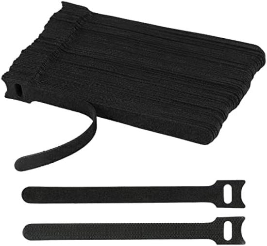 Set di 100 organizzatori di cavi riciclabili con adesivo magnetico