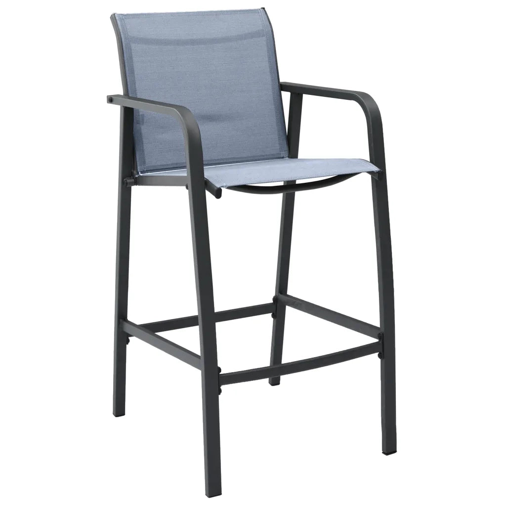 Set Bar da Giardino 5 pz Nero e Grigio 3073575