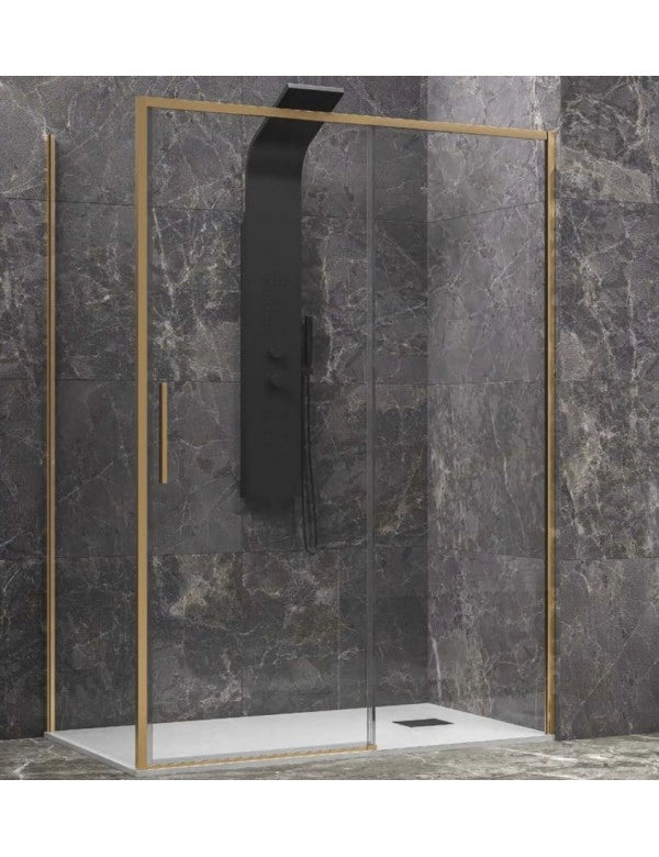 Box doccia LEA 400 110x75 x200 cm profilo oro