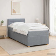 Letto box spring con materasso Grigio Chiaro 100 x 200 cm 3452855