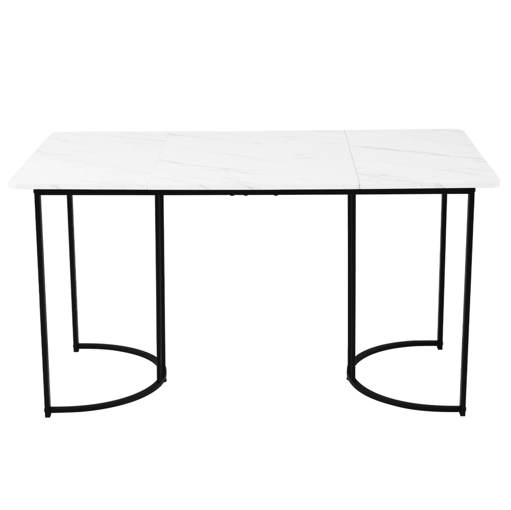 Set tavolo da pranzo 140x80 cm con 4 sedie in velluto grigio e piedini regolabili