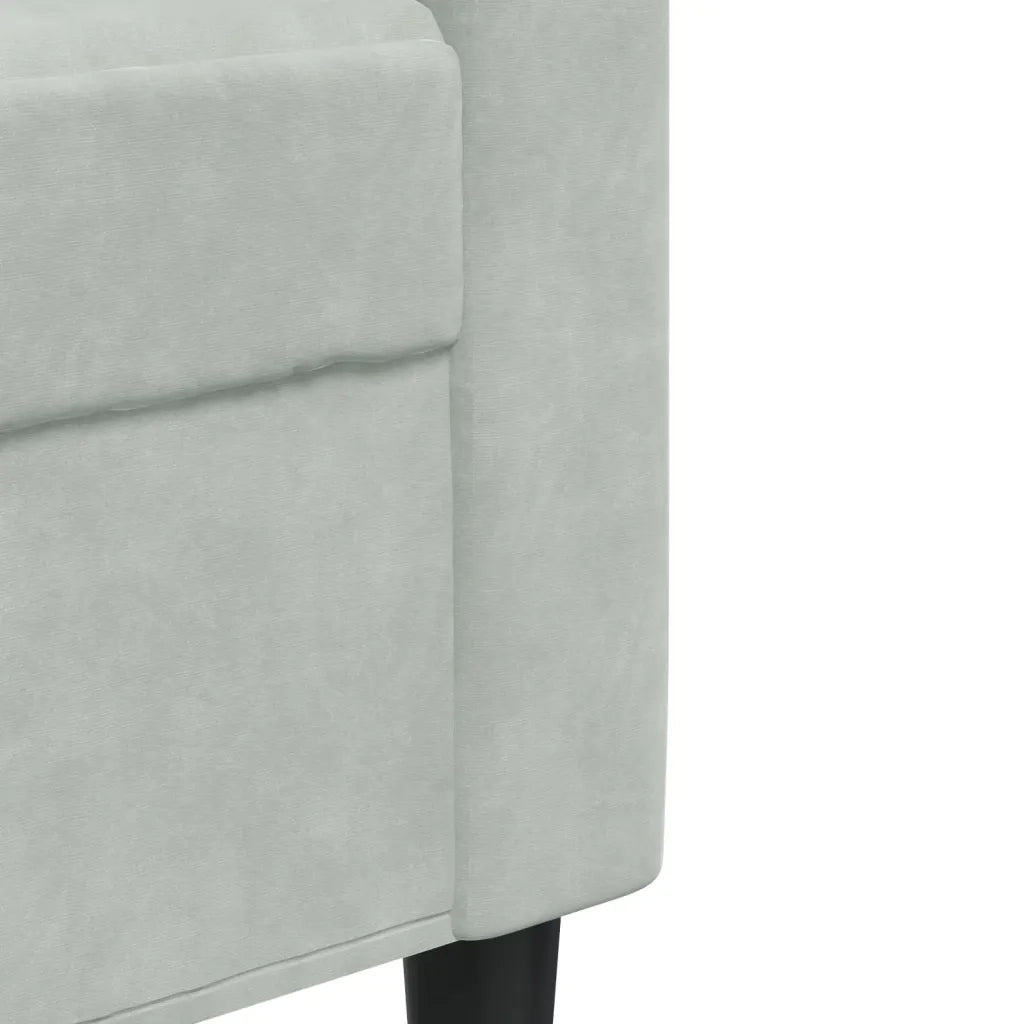 Poltrona Grigio Chiaro 60 cm Velluto 4007604