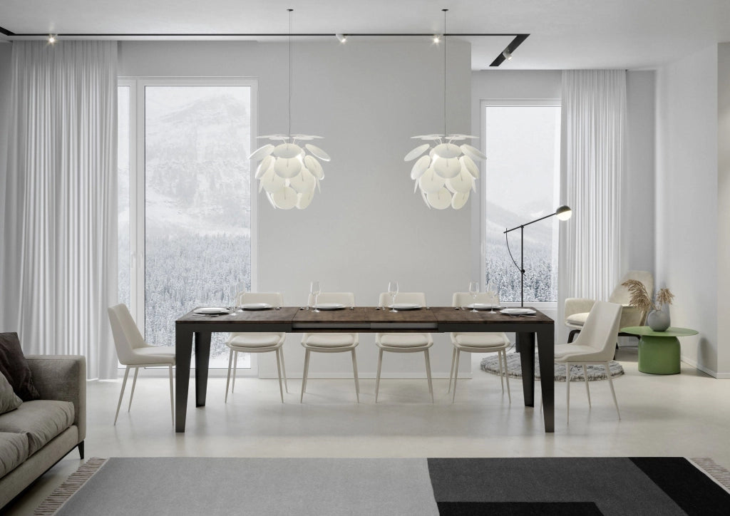 Tavolo Allungabile 120-380x90x77 cm Flame Evolution Noce