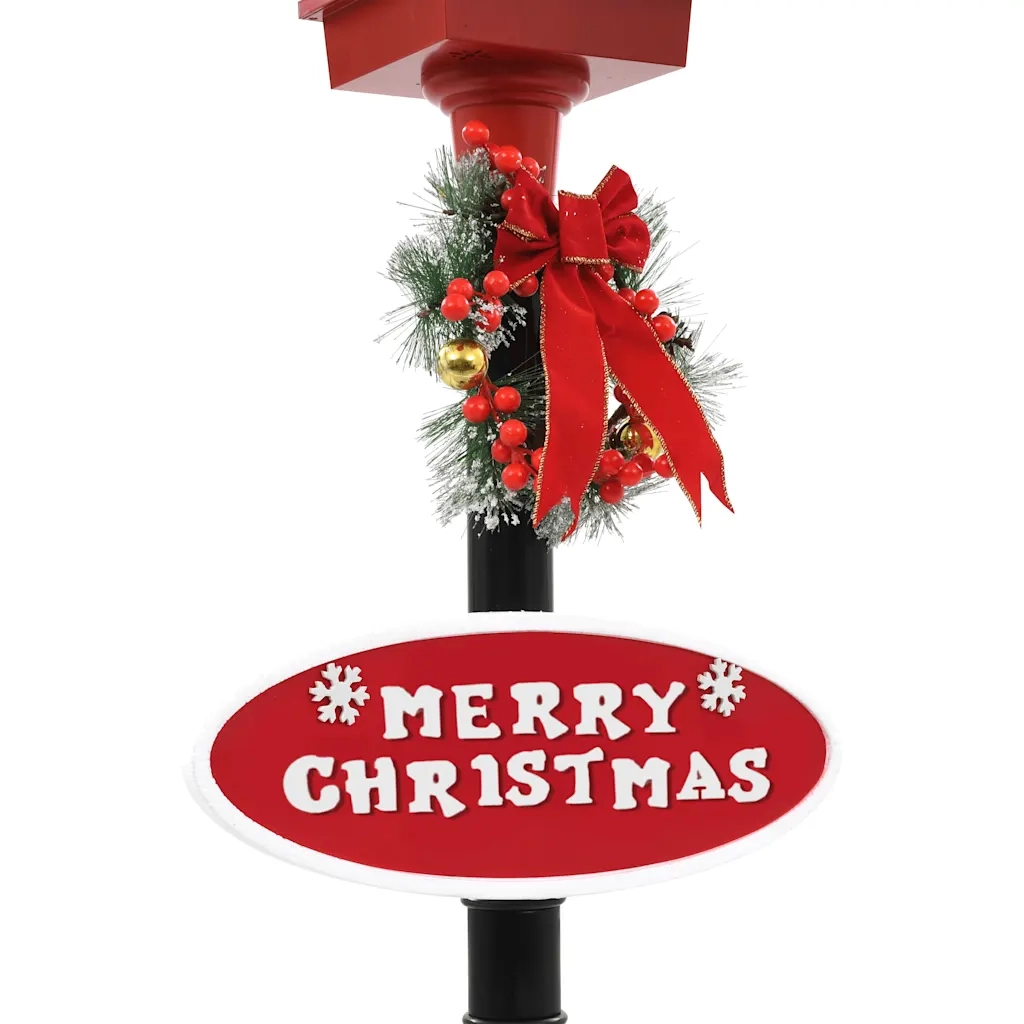 Lampione di Natale con Babbo Natale 180 cm LED 284339