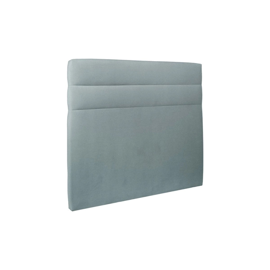 Testiera in tessuto velluto grigio blu con linee L180 cm