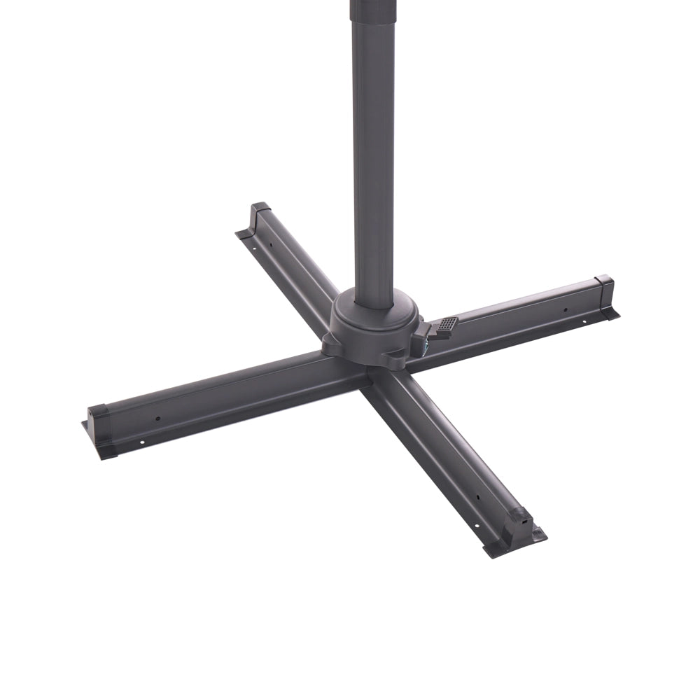 Ombrellone da giardino in tessuto beige sabbia 240 cm girevole resistente agli agenti atmosferici