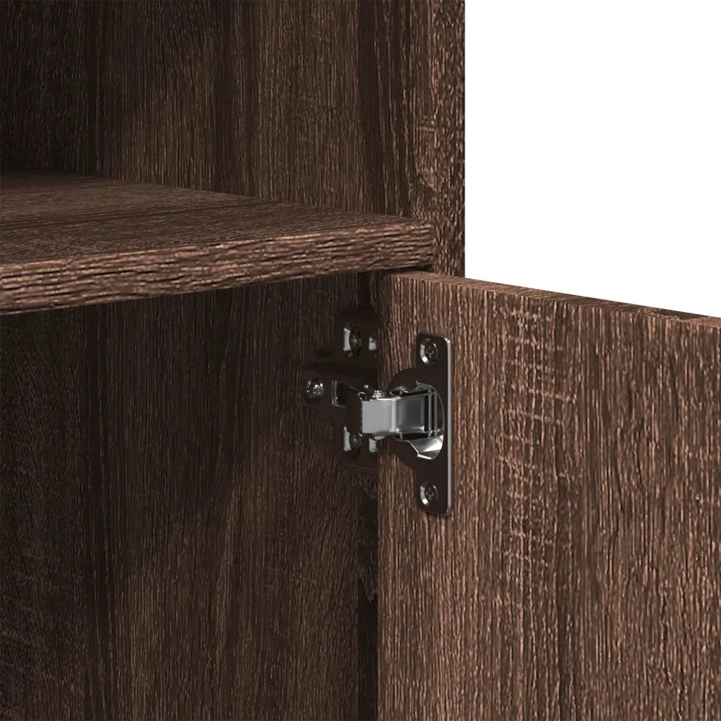 Armadietto con Ruote Rovere Marrone 60x48x81 cm in Truciolato 853170