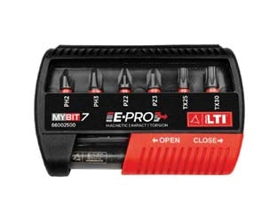 PORTAINSERTI MAGNETICO MYBIT7 E-PRO + SET INSERTI 66002- - con inserti da mm.25 - 1 pezzi KRINO