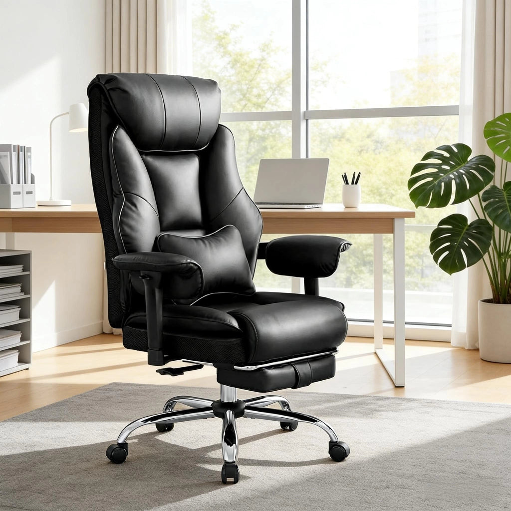 SEDIA DA UFFICIO ergonomica regolabile in altezza nera