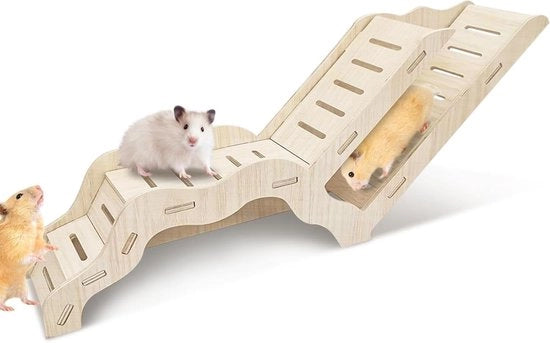 Scaldaletto per hamsters e piccoli animali domestici - Casa per hamster con nascondiglio - Accessori per gerbili e topi di laboratorio - Dimensioni 42 x 16 cm
