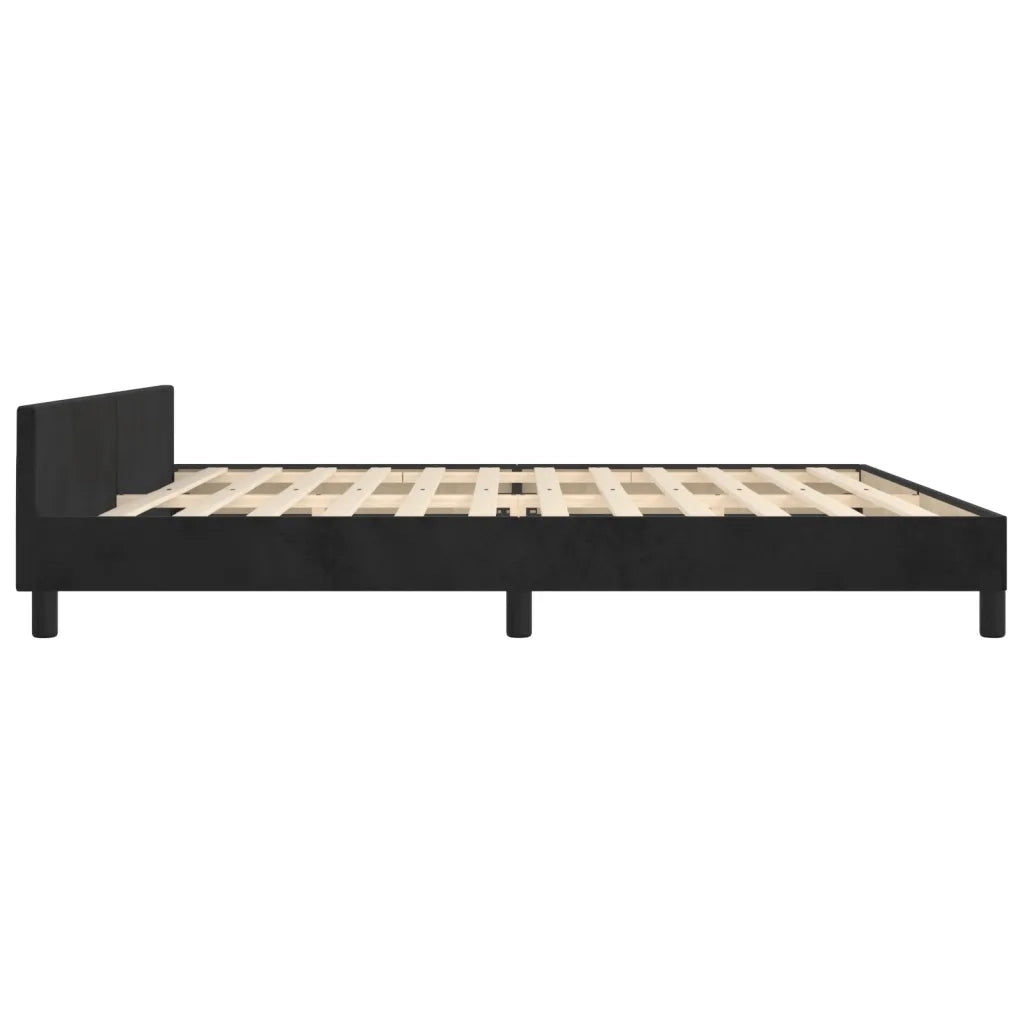 Giroletto senza Materasso-Struttura Letto Nero 200x200 cm in Velluto 900155
