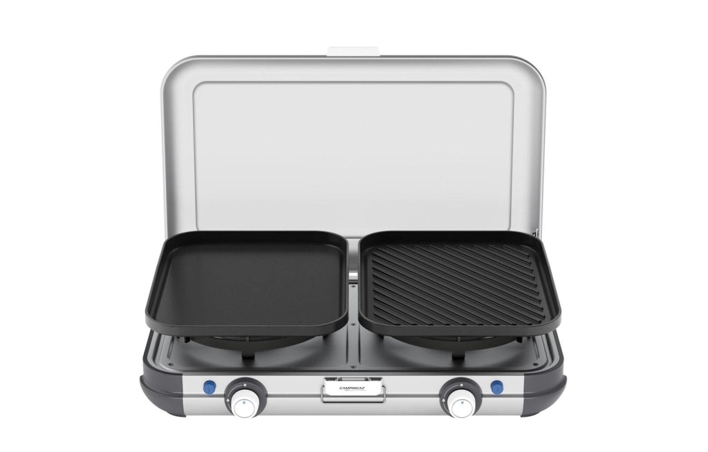 Campingaz 2176805 Camping Kitchen 2 Fornello da Campeggio Portatile a Gas 2 Bruciatori 4000 W Accensione Piezoelettrica Borsa Inclusa
