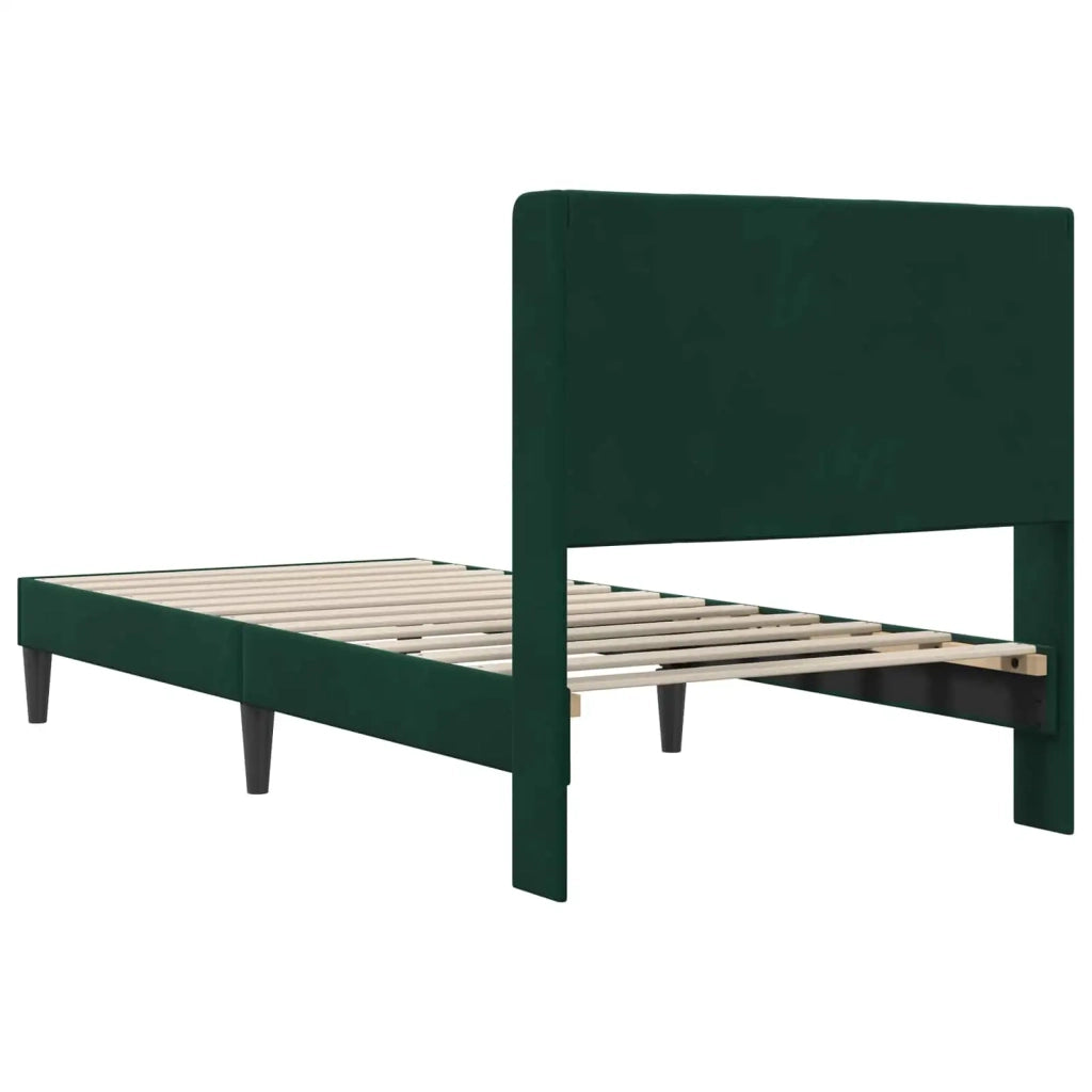 Struttura del letto-Giroletto Verde Scuro 80 x 200 cm Velluto 975219
