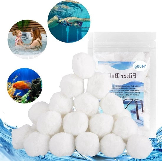 Palline di filtraggio 1400 g - Sostituzione per 49 kg sabbia di filtraggio - Accessori pompabili lavabili - Filtro per piscina e acquario adatto a piscine e acquari