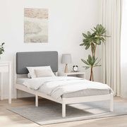Letto con Testiera Rivestita Grigio chiaro 80 x 200 cm 877943