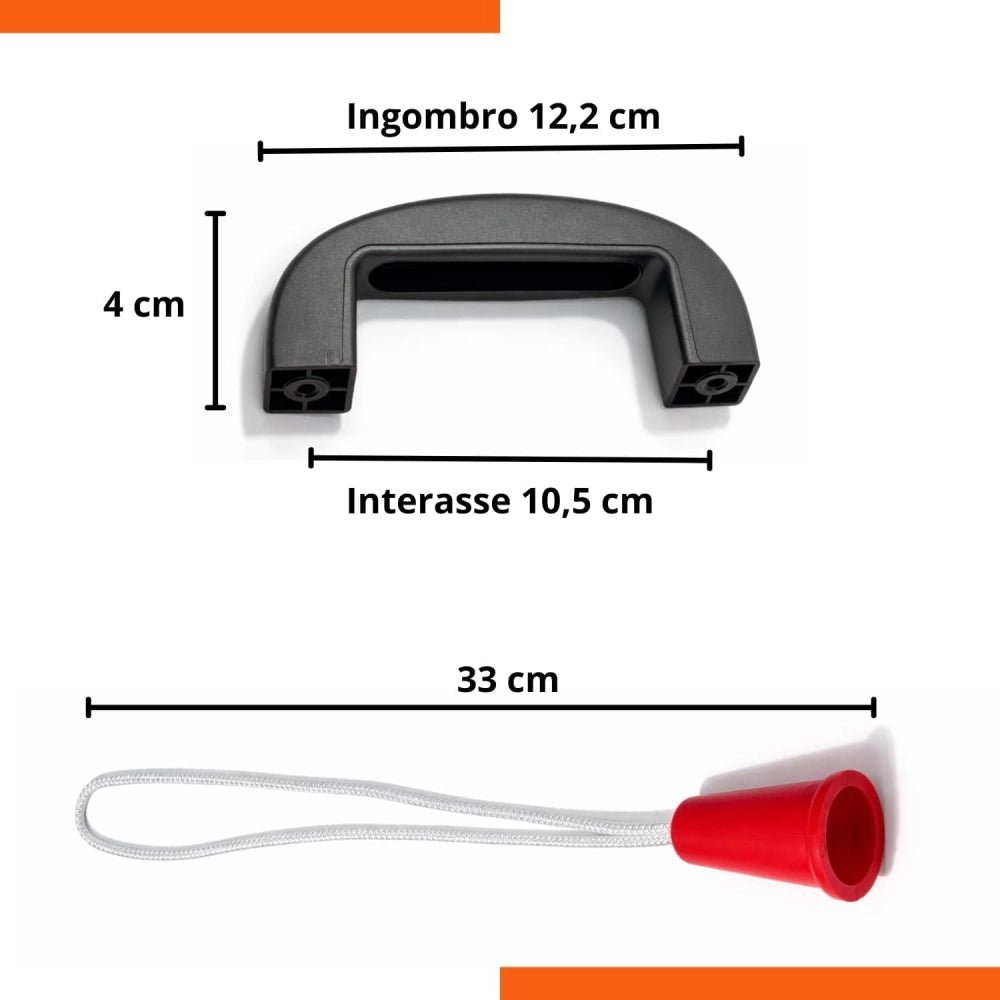 Kit Maniglia + Corda in Nylon per Basculanti Universale Box Garage