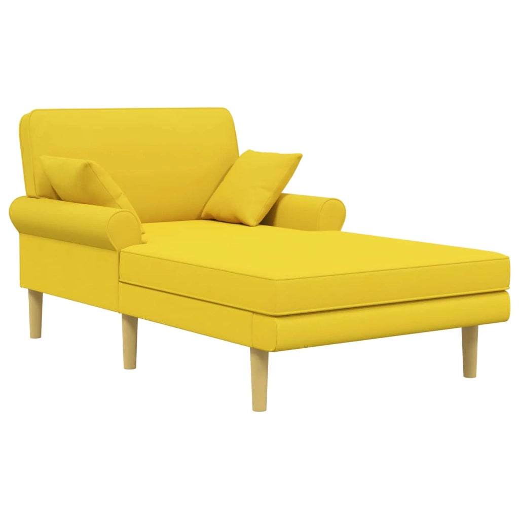 Chaise longue Giallo Chiaro Tessuto 42048090