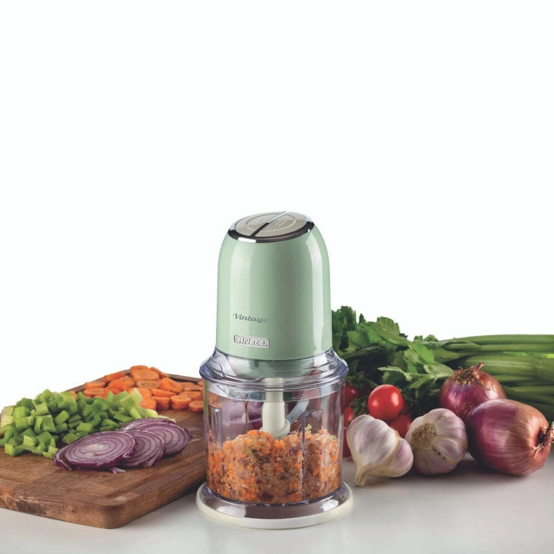 Tritatutto Vintage - 2 Velocità - 4 Lame Acciaio Inox - 400W - Verde