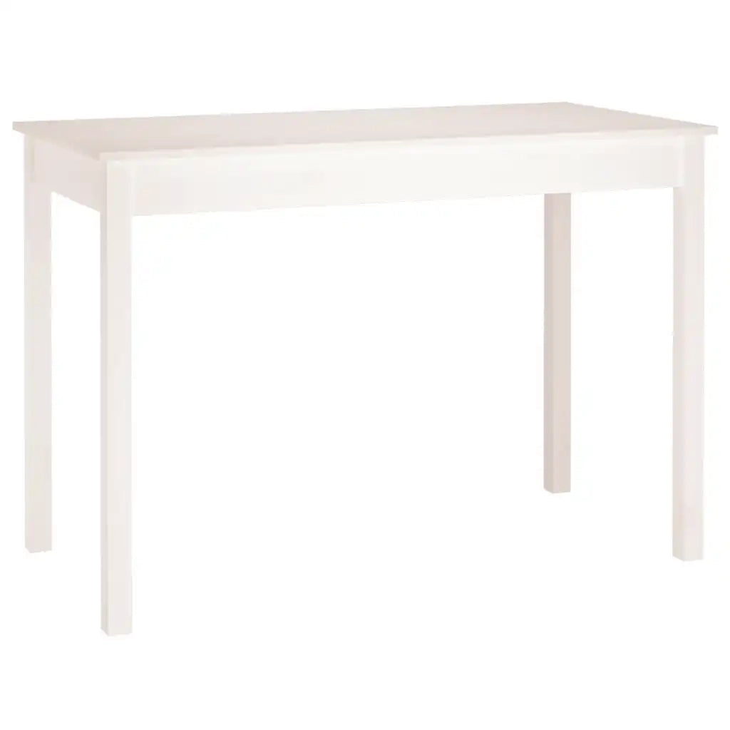 Tavolo da Pranzo Bianco 110x55x75 cm in Legno Massello di Pino 814250