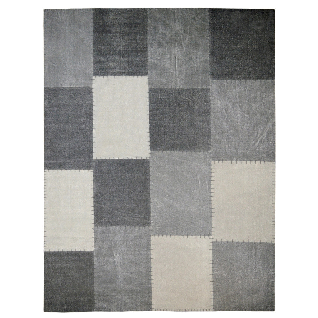 Tappeto Vintage Lyrical 110 in Cotone Patchwork Grigio