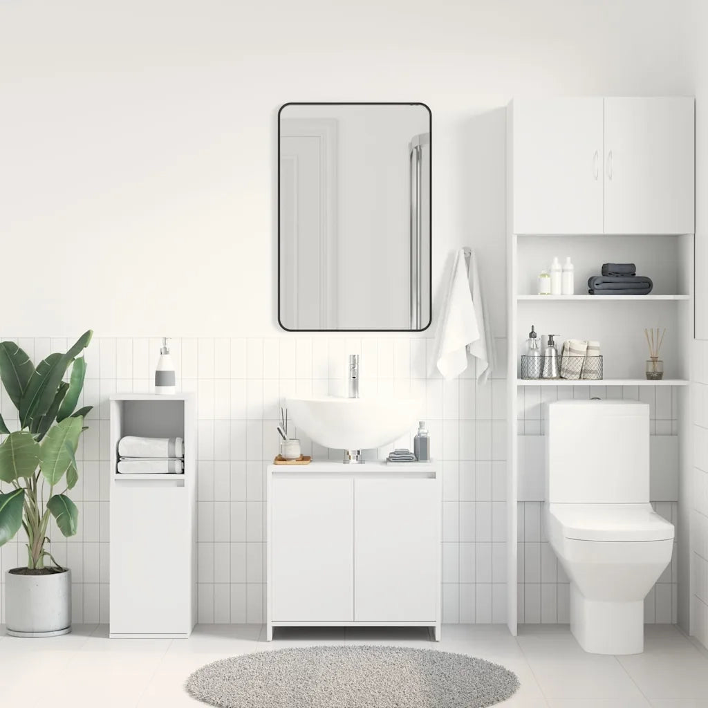 Mobile da Bagno Bianco 60x33x60 cm in Legno Multistrato 802642