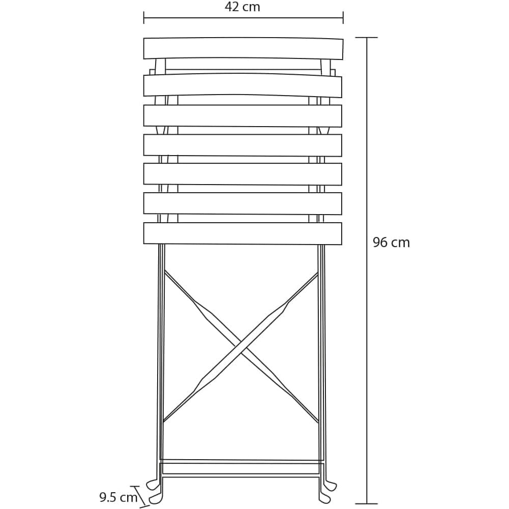 Set 3 Pezzi Giardino Tavolo 2 Sedie da Bistrot Pieghevole Modello Parigi Nero
