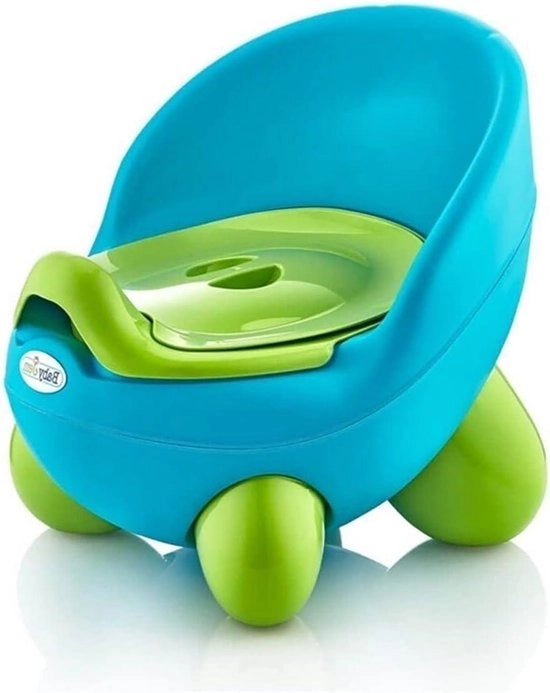 Bracciale per bagno con schienale per bambini - antiscivolo e comodo - blu e verde