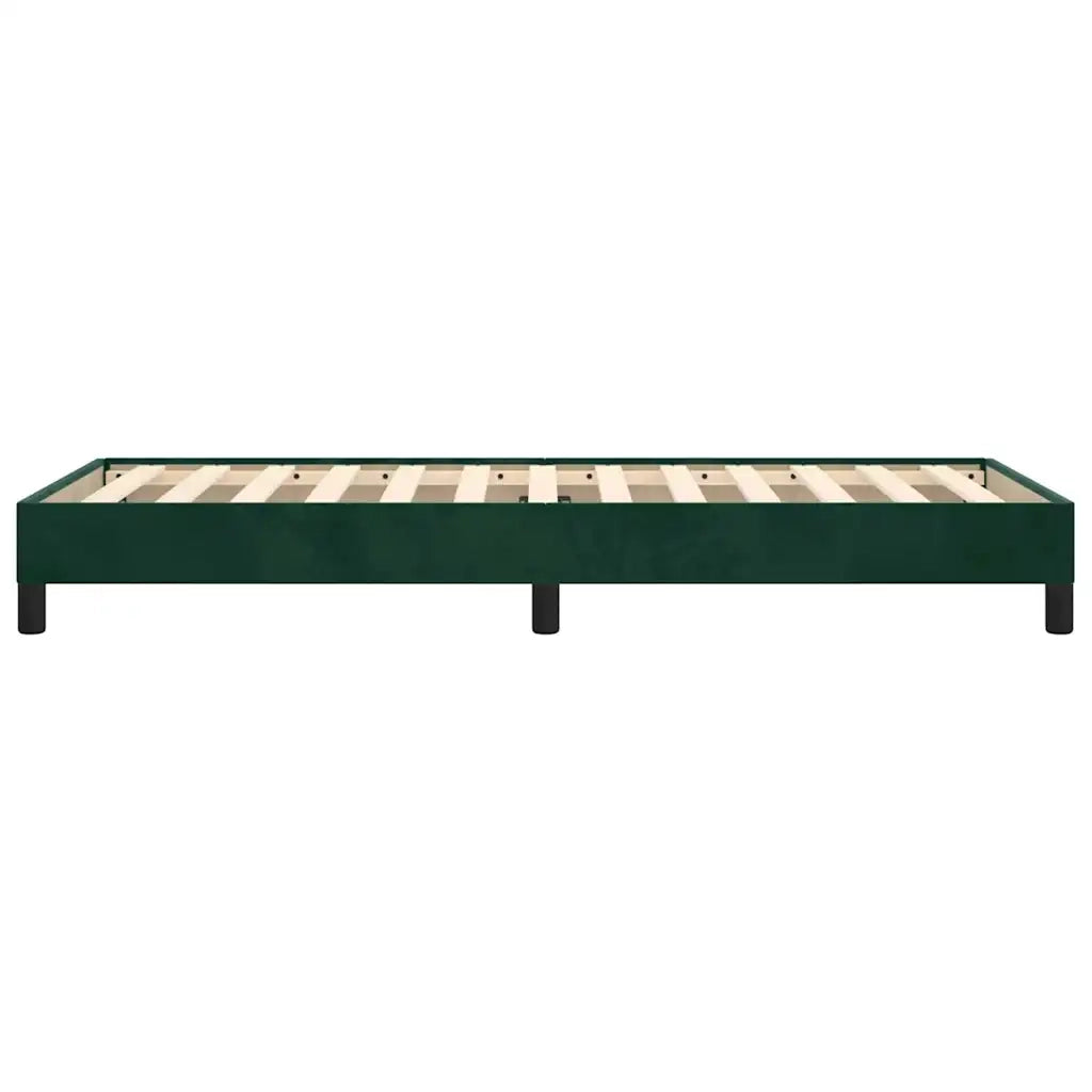 Letto singolo | Letto per adulti | Giroletto senza Materasso Verde Scuro 100x200 cm in Velluto
