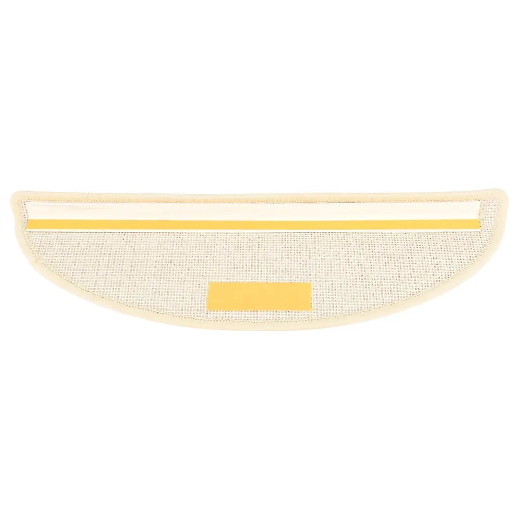 Tappetini per scale 15 pz | Gradini per Scale 56x17x3 cm Bianco e Marrone Semicircolari