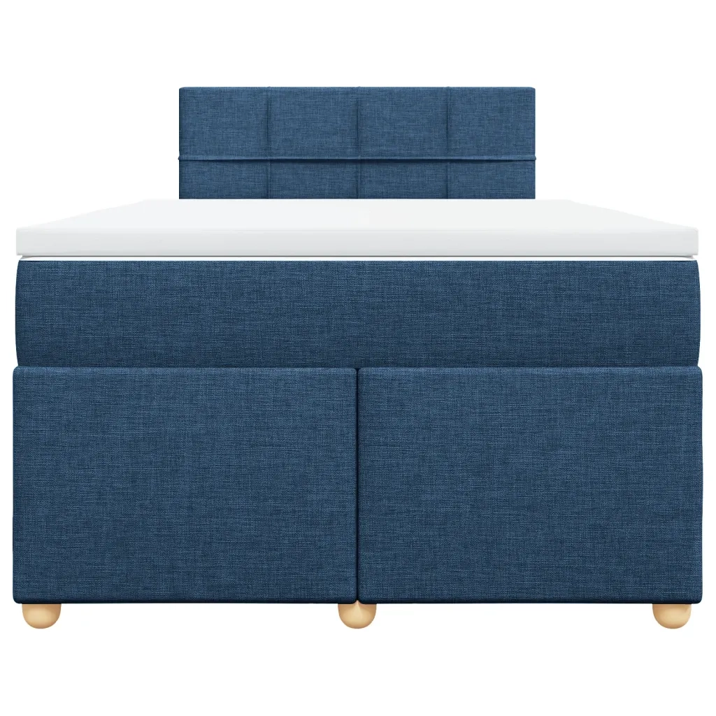 Giroletto a Molle con Materasso Blu 120x200 cm in Tessuto