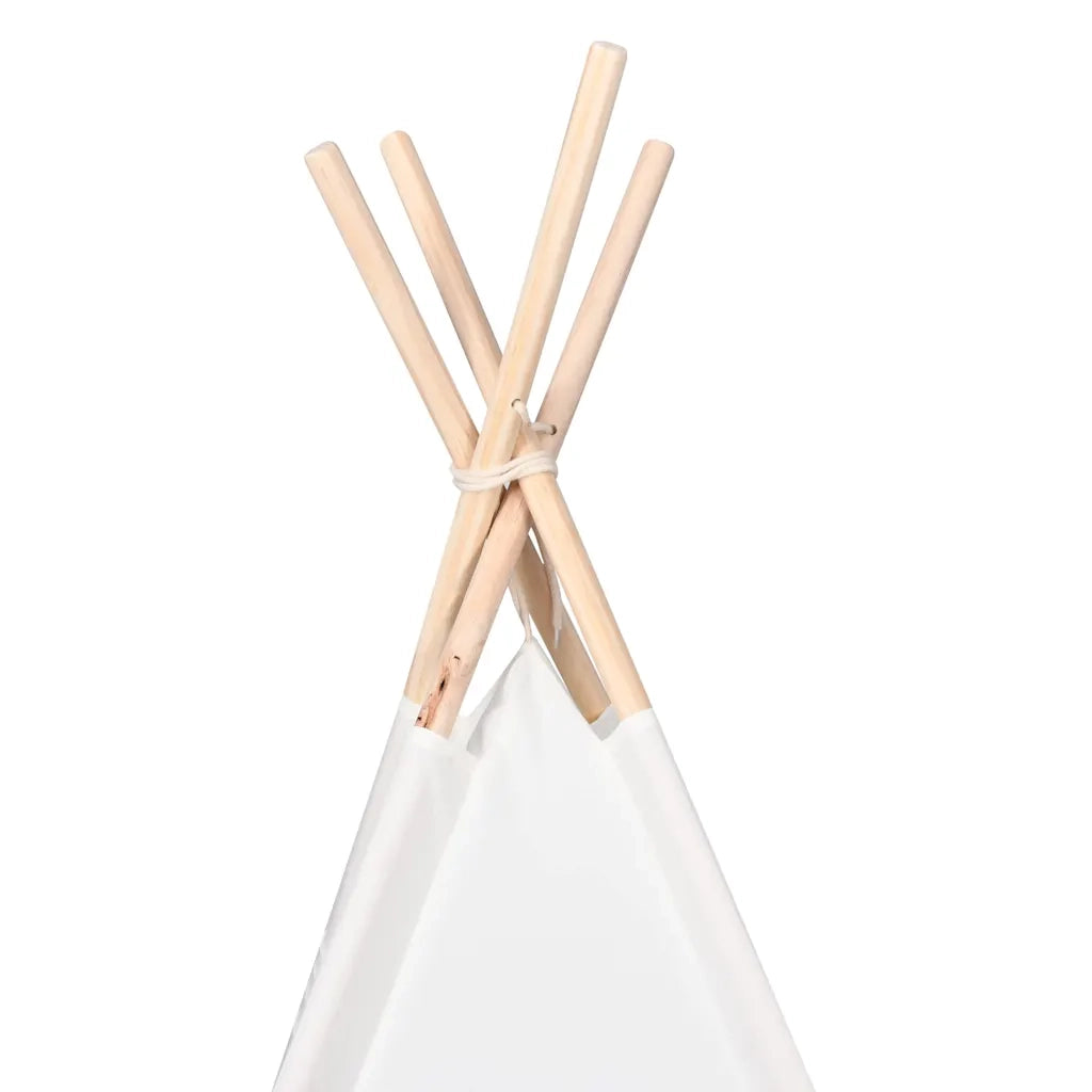 Tenda Teepee-Tenda da campeggio Bianco 120 x 120 x 150 cm Tessuto e Plastica 176836