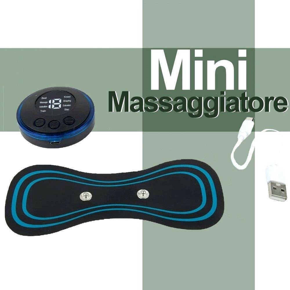 Trade Shop - Massaggiatore Cervicale Elettrostimolatore Mini Portatile Massaggio Collo -