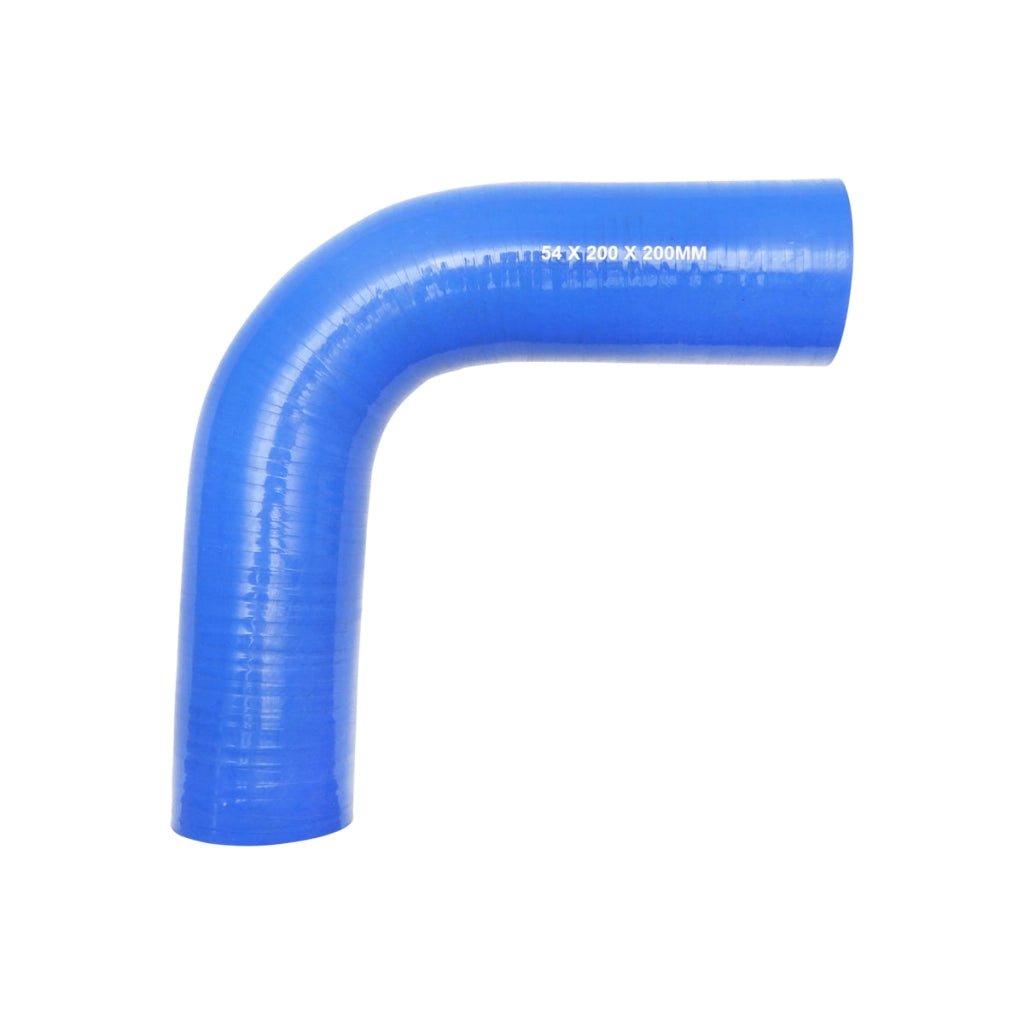 Tubo curvato in silicone a 90 gradi con inserto in tessuto, dimensioni 54x200x200 mm Breckner Germany