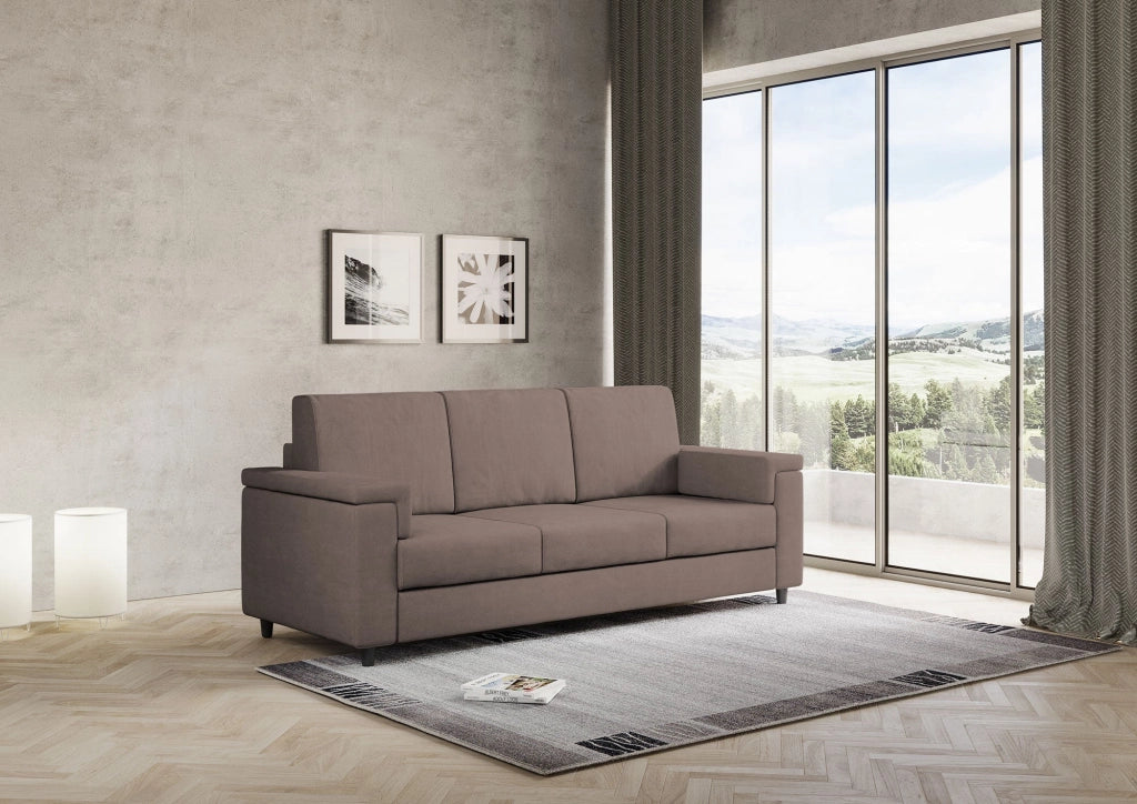 Divano 3 Posti 208x85x85 cm Marrak in Tessuto Talpa