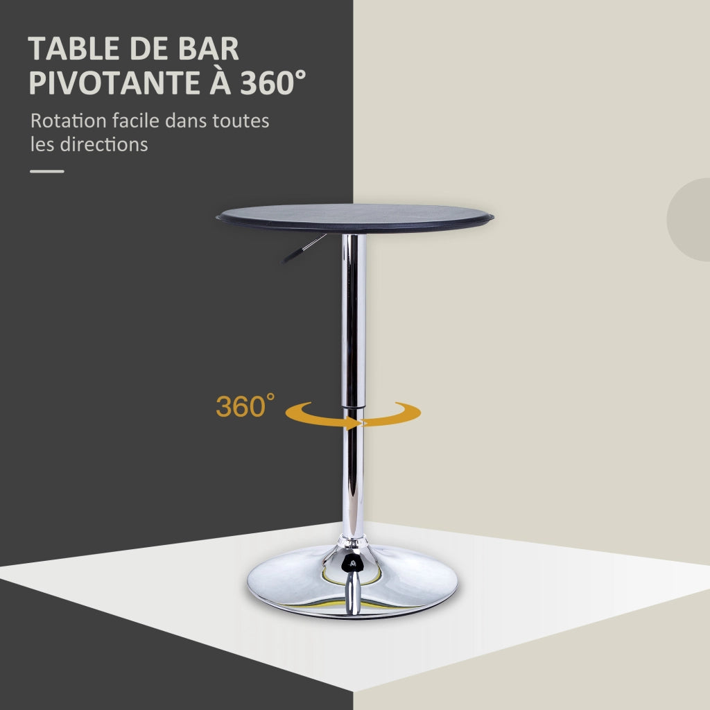 Tavolino da bar rotondo ¨C Minimal ¨C nero, metallo, ?63x67-93cm