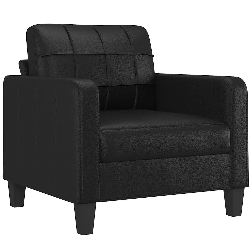 Poltrona | Sedia Relax Nera 60 cm in Similpelle