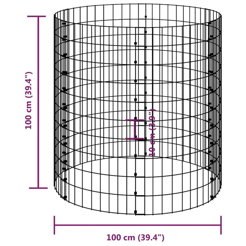 Garden Composter 100x100 Cm Galvanized Steel