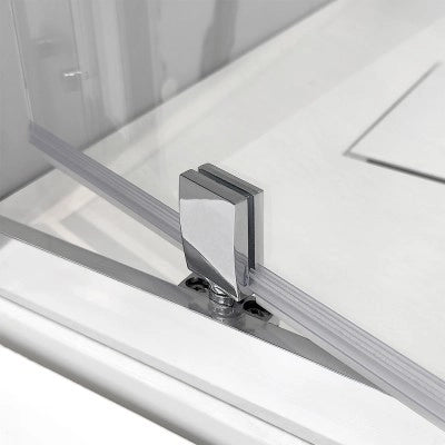 Porta doccia nicchia 90 cm a battente con vetro in cristallo trasparente Ted