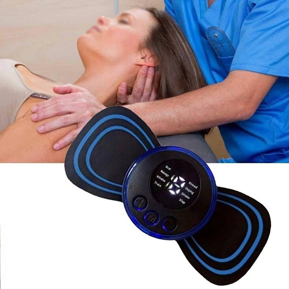 Trade Shop - Massaggiatore Cervicale Elettrostimolatore Mini Portatile Massaggio Collo -