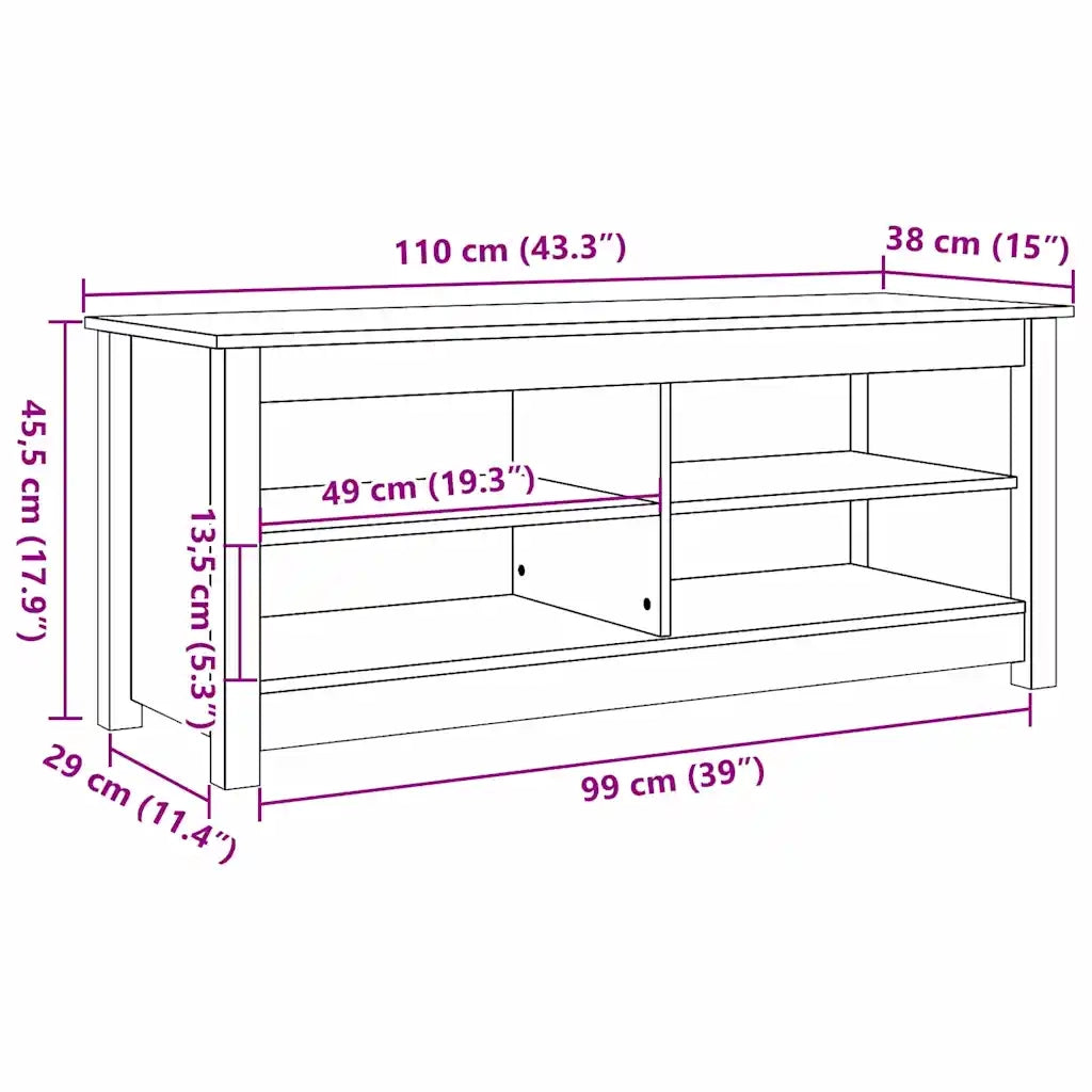 Panchina con contenitore Marrone cerato 110 x 38 x 45,5 cm 869910
