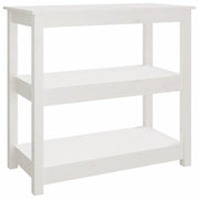Tavolo Consolle | Tavolo d'Ingresso Bianco 80x40x74 cm in Legno Massello di Pino