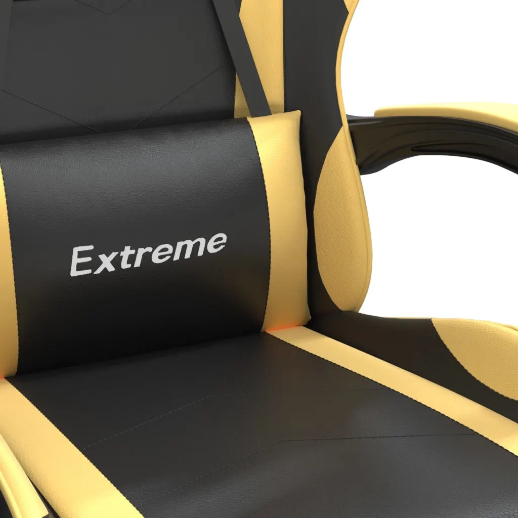 Sedia da Gaming Nera e Oro in Similpelle 3143868