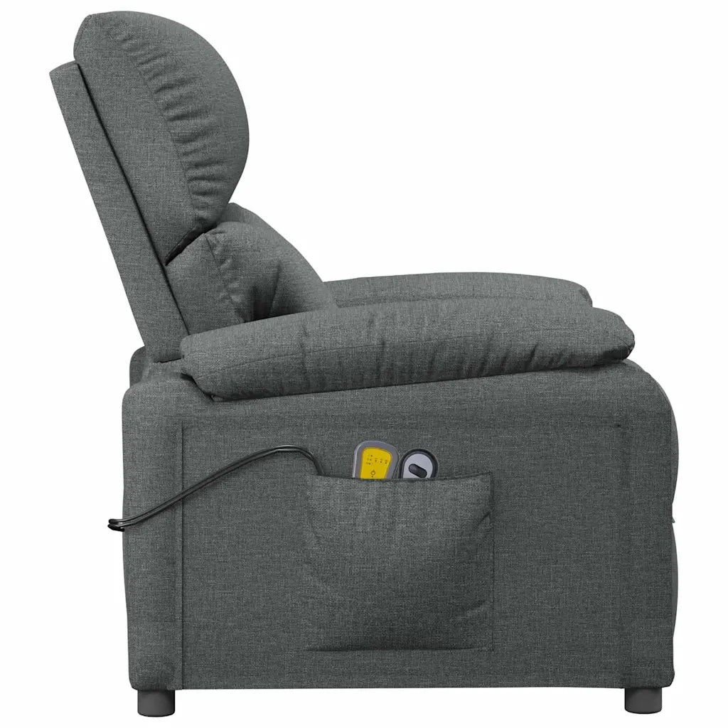 Divano Sedia-Poltrona Massaggiante Elettrica Grigio Scuro in Tessuto 539550